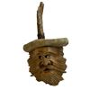 Image 1 : Vintage Hand Carved Wood "Spirit or Gnome Face" (3" Thick X 8" X 15")
