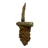 Image 2 : Vintage Hand Carved Wood "Spirit or Gnome Face" (3" Thick X 8" X 15")