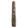 Image 1 : Carved Wood Totem - Unsigned - Flat Backed (2" X 3" X 20" Tall)