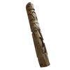 Image 2 : Carved Wood Totem - Unsigned - Flat Backed (2" X 3" X 20" Tall)