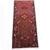 Image 2 : 100% Hand Knotted Rug Made in Iran 9'10"x2'6" Hamedan Region Runner Geometric Map