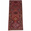 Image 3 : 100% Hand Knotted Rug Made in Iran 9'10"x2'6" Hamedan Region Runner Geometric Map