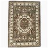 Image 1 : French Style Design Central Medallion W Floral Border Beige  Area Rug 69x47"