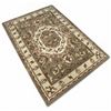 Image 2 : French Style Design Central Medallion W Floral Border Beige  Area Rug 69x47"