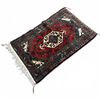 Image 1 : 100% Hand Knotted Rug Made in Iran 4'x2"x2'11" Zanjan Region Fluffy Carpet Geometric Map