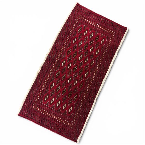 100% Hand Knotted Rug Made in Iran 1'10"x3'10" Taikamar Region Red Mat