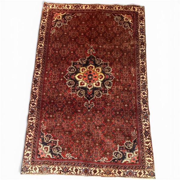 100% Hand Knotted Rug Made in Iran 10'x6'3" Bijar Region Resistant Texture Carpet