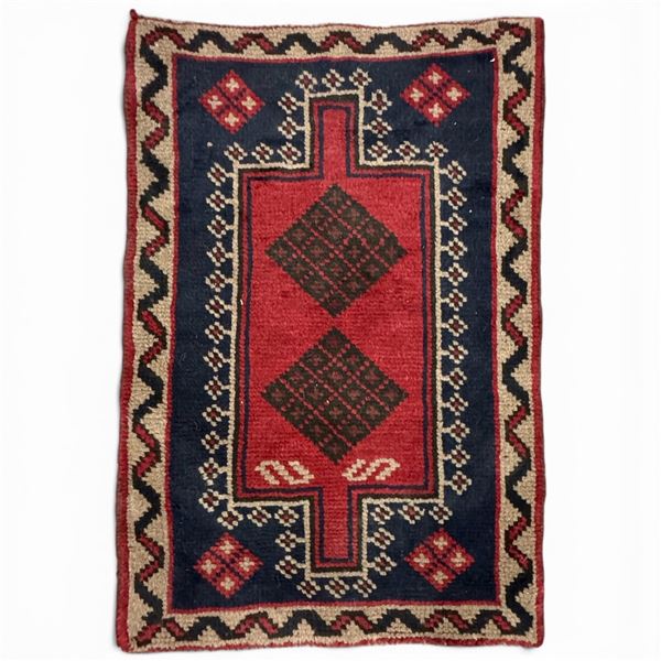 100% Hand Knotted Rug Made in Iran 4'x2'8" Fluffy Shiraz Region Rug/Mat