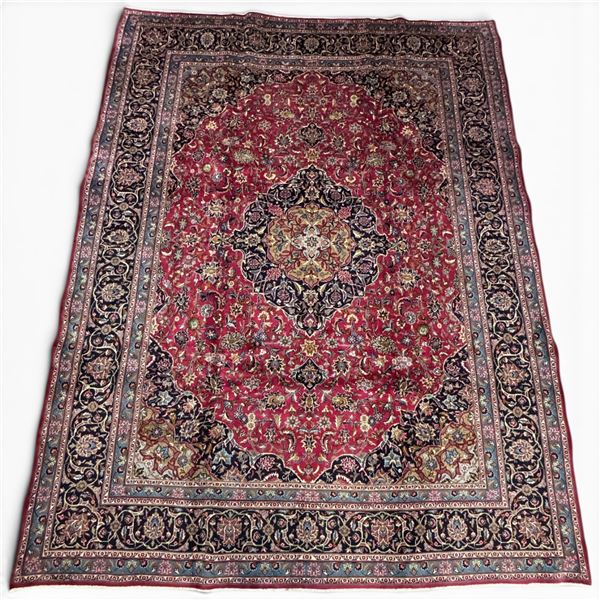 100% Hand Knotted Rug Made in Iran Kashmar Region Very Large Fine Texture 12'7"x9'6" Beautiful