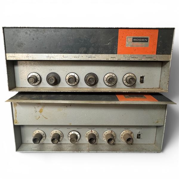 Pair of Bogen Challenger PA Amplifiers Tube Type Audio Equipment