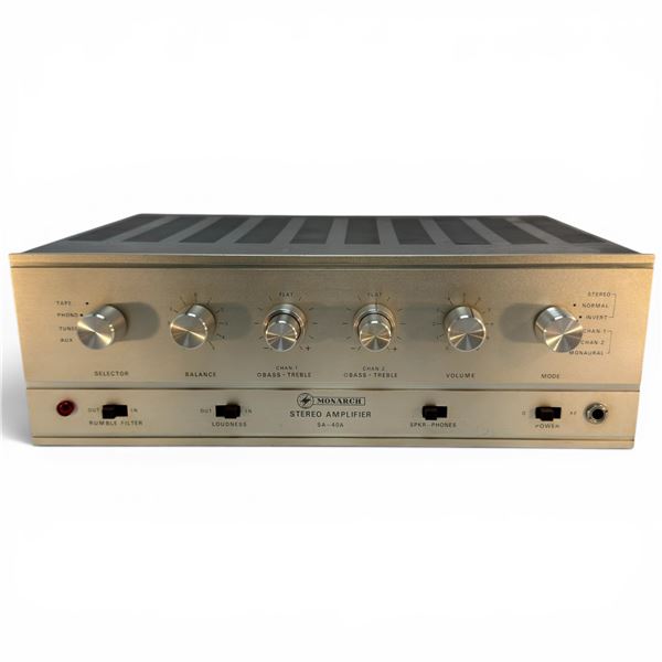 Monarch Stereo Amplifier SA-40A Vintage Hi-Fi Tube Amplifier