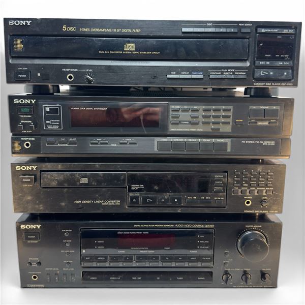 Sony Stereo System STR-D611, CDP-195, STR-AV450, CDP-C505, with RM-DASH S40 Remote Control