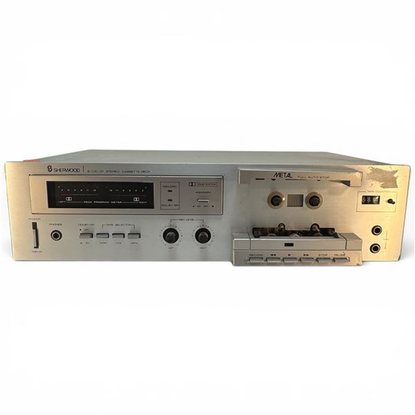 Sherwood S-100CP AM FM Stereo Receiver Silver Face 1970s