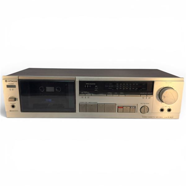 Hitachi D-E37 Stereo Cassette Deck Japan 1980s