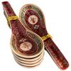 Image 3 : Chinese Porcelain Lidded Rice bowls and Spoons with Mun Shou Longevity Pattern