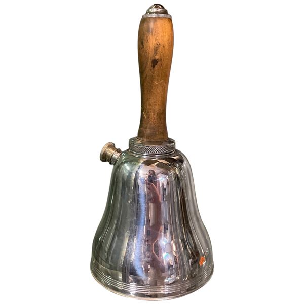 Bell Shaped Metal Decanter with Wood Handle - 11" tall