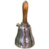 Image 1 : Bell Shaped Metal Decanter with Wood Handle - 11" tall