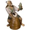 Image 3 : Group of 3 Chinese Ceramic Shiwan Mudman Fisherman Figurines - Tallest is 9"