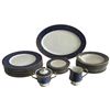 Image 1 : Set of Sango Aristocrat 3690 China with Blue Scroll Pattern - Service for 8 plus cream, sugar and pl