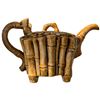 Image 1 : 1998 Fernhaus Glazed Ceramic "Bamboo" Teapot - Salt Spring Island