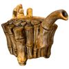 Image 2 : 1998 Fernhaus Glazed Ceramic "Bamboo" Teapot - Salt Spring Island