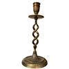Image 3 : Pair of Brass Bohemian Barley Twist Candle Holders and a Brass Jardiniere (Plant pot  is 5" tall x 6