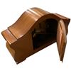 Image 2 : Vintage Forestville Chiming Wood Mantle Clock - 5" x 15" x 8" tall