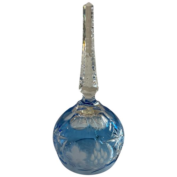 Vintage Bohemian Blue and Clear Crystal Bell