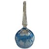 Image 1 : Vintage Bohemian Blue and Clear Crystal Bell