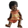 Image 1 : 1940s/50s Canadian Made Pulllan Black Baby Doll - 14" tall when seated