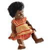 Image 2 : 1940s/50s Canadian Made Pulllan Black Baby Doll - 14" tall when seated
