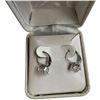 Image 3 : 14KT White Gold 2 CTW Princess Cut Cubic Zirconia Earrings - Lever Back (Total weight: 1.9 grams)
