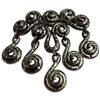 Image 2 : Vintage Alfred Sung Modernist Silver-Tone Brooch & Earrings Set (Brooch is 54 x 57 mm)