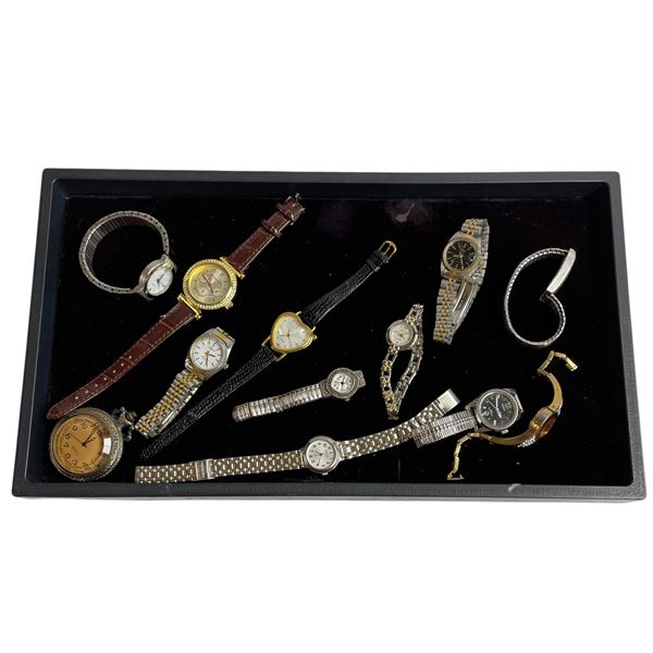 Tray of Ladies Watches - Michael Kors, Pulsar, Geneva and More - Preowned - Display Tray  Not Includ