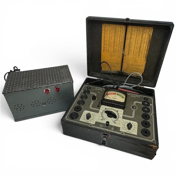 Stark Model 9155 Vintage Tube Tester and Unbranded 120 Volt Tube Power Supply