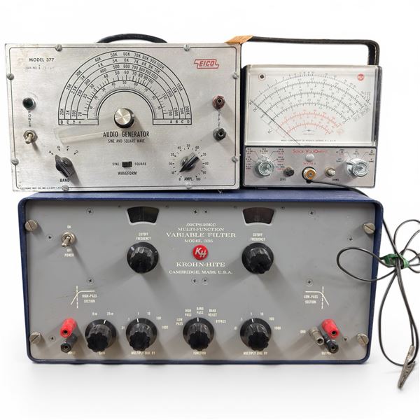Krohn-Hite Model 335 Variable Filter Eico Model 377 Signal Generator RCA WV-98A VoltOhmyst