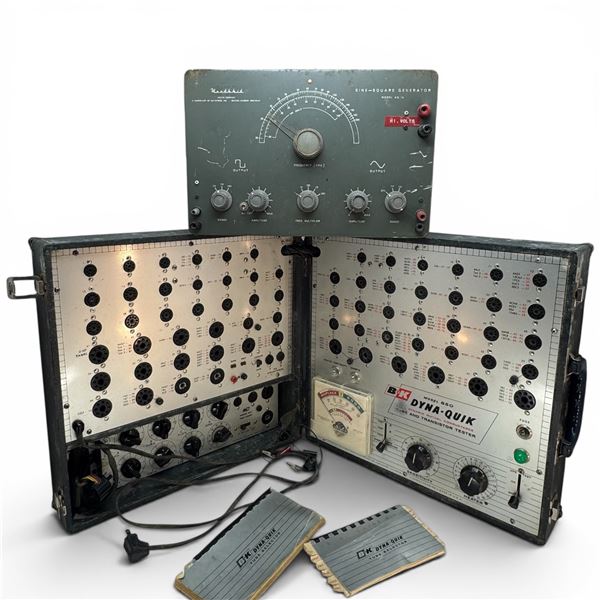 B&K Model 65 Dyna-Quick Tube & Transistor Tester & Heathkit Model AG-10 Sine-Square Generator