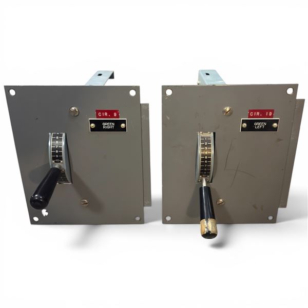 Pair of Vintage Luxtron Heavy Duty Light Control Switches