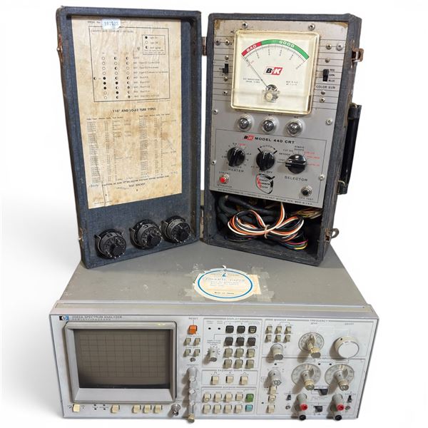 B&K Model 440 CRT Tube Tester & HP Model 3582A Spectrum Analyzer