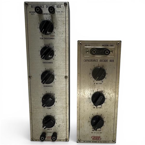 EICO Model 1180 Capacitance Decade Box & Model 1171 Resistance Decade Box