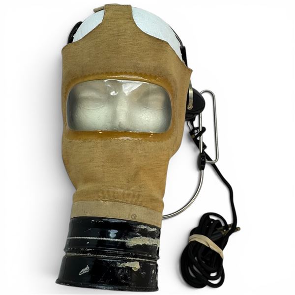 1942 Canadian Civilian Gas Mask C Broad Arrow Large & Vintage Telephone Switchboard Headset