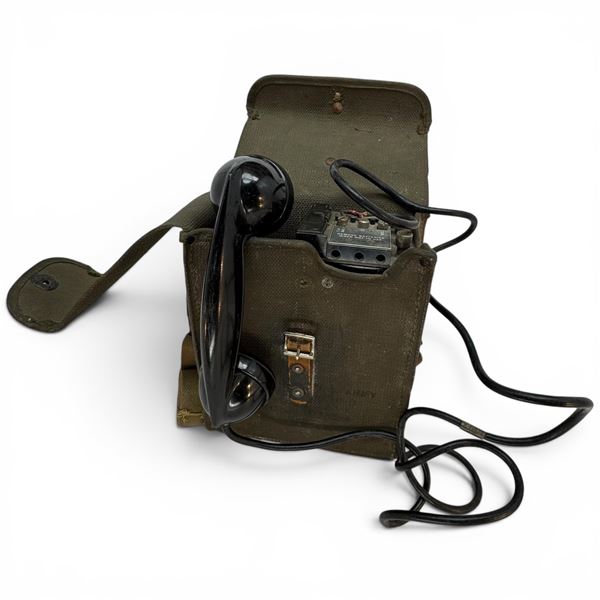 US Army EE-8 Field Telephone WWII Era Military Equipment