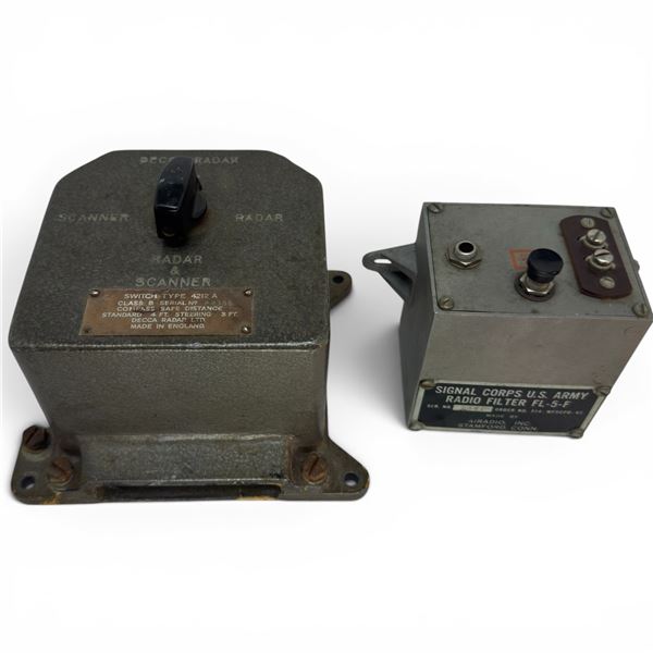 Switch Type 4212 Class B Radar Switch & US Army Signal Corps Filter FL-5-F