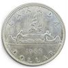 Image 1 : 1966 Canadian Silver Dollar - 80% Silver Voyageur Dollar - Circulated