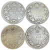 Image 1 : One 1938 & Three 1929 Canadian Silver 25¢ Coins - 80% Silver King George V Coins - Circulated