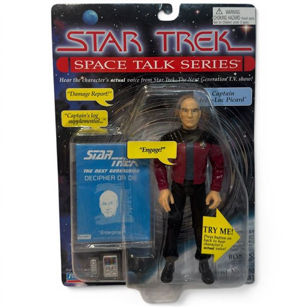 Playmates 1995 Star Trek the Next Generation Space Talk Captain Jean-Luc Picard Action Figure