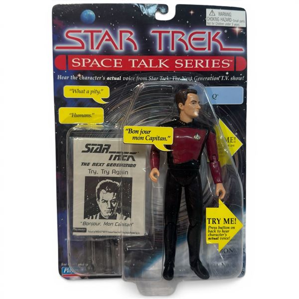 Vintage Star Trek the Next Generation Q Action Figure Playmates Space Talk Series 1995
