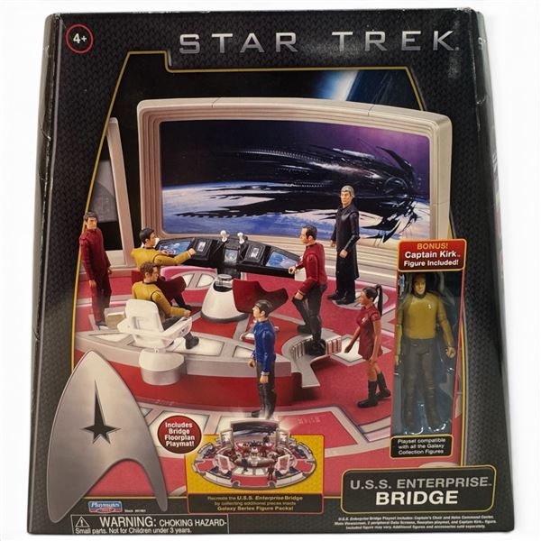 2009 Playmates Toys Star Trek USS. Enterprise Bridge Playset Captain Kirk Figure