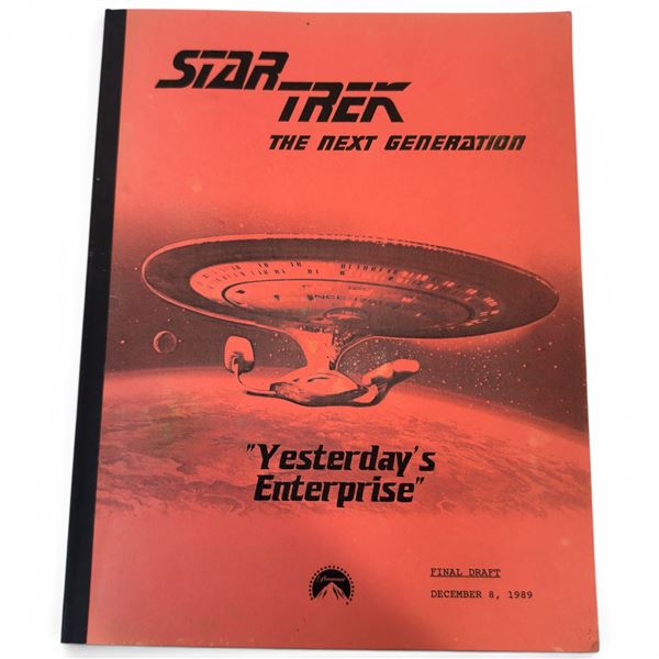 Star Trek the Next Generation Script "Yesterday's Enterprise" Autographed Eric a Stillwell