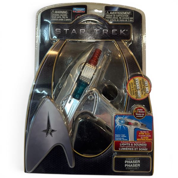 Star Trek Starfleet Phaser Toy Playmates 2009 Battery Powered